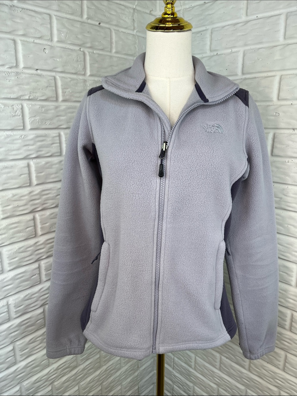THE NORTH FACE FLEECE ZIP UP JACKET LAVENDER PURPLE SZ S/P